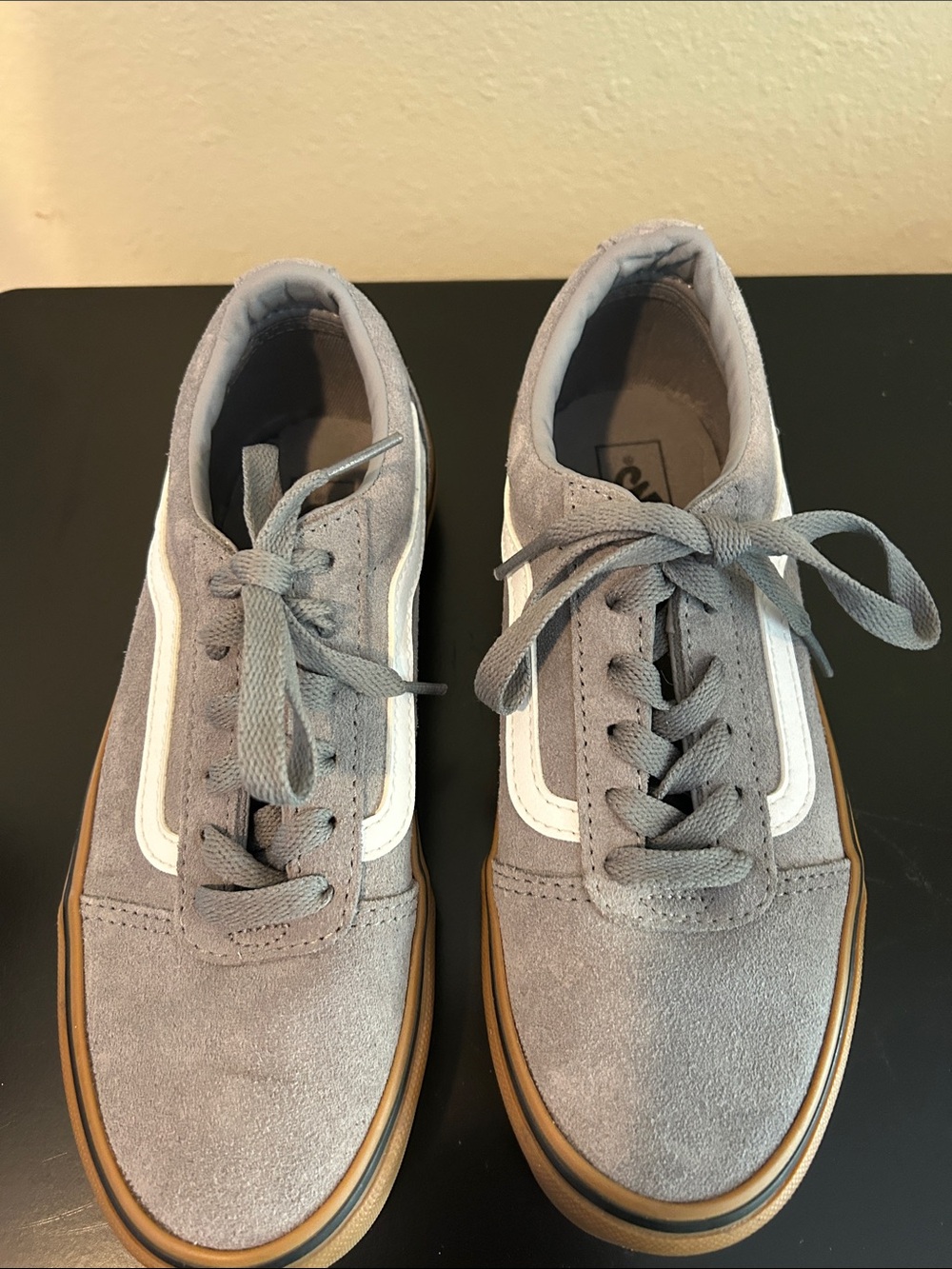 Vans Kids Grey Lace-Up Skate Sneakers